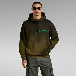 New Arrival Regular Fit <b>Acid</b> Washed 100% Cotton Fleece Blank Pullover Hoodies 350 GSM Oversized & <b>Drop</b> Shoulder Hoodie Men - Product Image 3