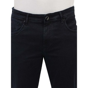 กางเกงยีนส์ทรงสลิมฟิตสำหรับผู้ชาย แต่งจีบและแผ่นผ้าแบบมีดีไซน์  พร้อมซิปและดีเทลขาดๆ  สำหรับขี่มอเตอร์ไซค์ - Product Image 5