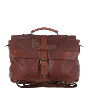 Sac pour ordinateur portable en cuir Crazy Horse fait main, sac messager vintage, sac à bandoulière pour homme, sac de travail, sacoche en cuir grande capacité - Product Image 1