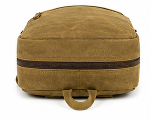 Premium Genuine <b>Leather</b> <b>Laptop</b> <b>Backpack</b> Zipper Portable Lightweight Unisex Design for Travel Daily Use Durable Eco-Friendly - Product Image 5
