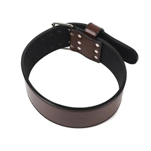 Green Leather <b>Weight</b> Lifting <b>Belt</b> Adjustable Waist Support for Strength Training Unisex Buckle Closure - Product Image 3