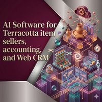 Software de IA para vendedores de artículos de terracota, contabilidad, CRM web, diseño de sitios web, aplicación móvil para Android, iOS y Mac, software ERP CRM con IA