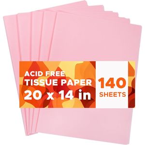 Carta Velina Rosa Senza Acidi 35,5 x 50,8 cm, 140 Fogli in Confezione per Sacchetti Regalo, Matrimoni, Fai-da-Te, Confezioni Regalo - Product Image 2