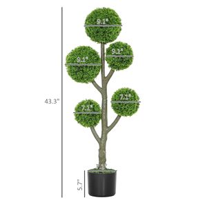 Albero di Cipresso Artificiale in Vaso per Uso Interno/Esterno - 110 cm Verde - Product Image 3