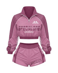 Ensemble sweat à capuche et short 2 pièces pour filles |   Survêtement de sport pour bébé |   Impression graphique personnalisée, usine OEM - Product Image 3