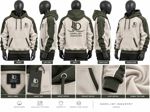 Sweat-shirt à capuche pour homme, manches régulières, couleur unie, logo sur le devant, poche, coupe décontractée, hiver, 100% coton molletonné - Product Image 6