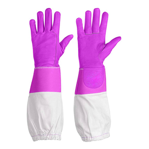 Guantes de cuero Purpal para apicultores, ventilados, de piel de oveja, para la manipulación de abejas - Product Image 1