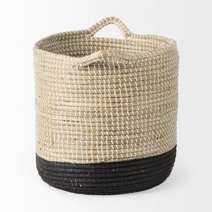 Ensemble de 3 paniers en jonc de mer noir avec fond, paniers de rangement faits à la main, vente en gros, écologiques, fabriqués au Vietnam - Product Image 5