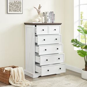 6 Drawer Tall Chest Dresser Closet Organizers <b>Storage</b> for <b>Clothes</b> in Living Room Cabinet with 6 Drawers - Product Image 3