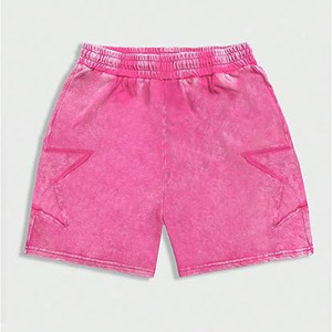 Shorts imprimés délavés à l'acide pour hommes 2026 – Style streetwear moderne avec typographie, en coton doux pour la gym et l'entraînement - Product Image 2