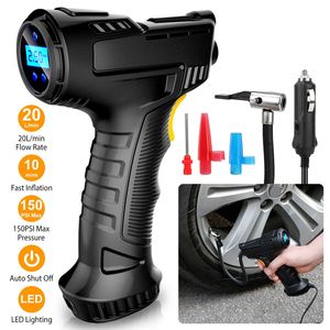 Pompa d'Aria Elettrica Portatile DC 12V con Luce LED, Gonfiatore Digitale per Pneumatici Auto 150PSI, Compressore d'Aria per Auto - Product Image 2
