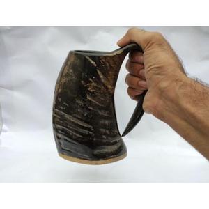 Jarra Vikinga de Cuerno Natural para Cerveza y Champán, Tazas y Vasos de Cuerno de Búfalo Real, Aptos para Lavavajillas, Artículos de Regalo - Product Image 1