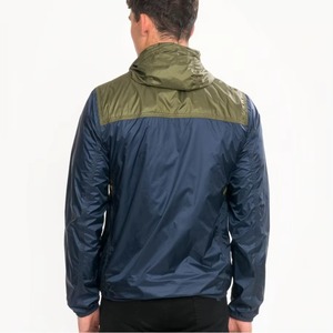 <b>Men's</b> Color Blocking Hooded Stand Collar Breathable Windbreaker <b>Jacket</b> Zipper Closure Casual Spring Wear 100% Polyester - Product Image 2