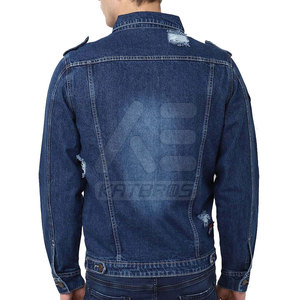 OEM Service Wholesale Winter Front 100% Cotton Men Jeans <b>Jacket</b> <b>Lightweight</b> Customized Color Breathable - Product Image 3