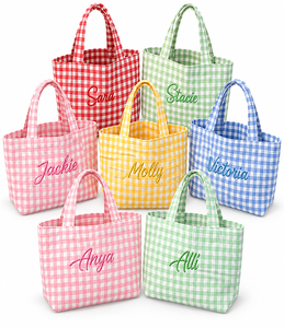 Custom Embroidery Canvas Travel Summer Fashion Solid <b>Tote</b> <b>Bag</b> Personalized Logo Multi <b>Pocket</b> Casual Shoulder Carry Messenger - Product Image 1