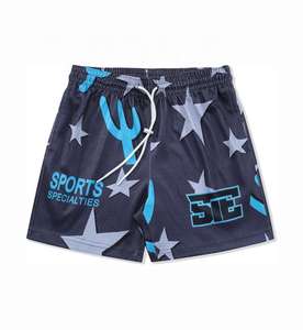 Pantalones Cortos Retro de Baloncesto para Hombre, con Estampado de Estrellas, de Malla de Poliéster, Ideales para Entrenamiento de Verano - Product Image 3