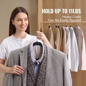 Lot de 50 cintres en velours noir, capacité de charge de 11 lb, crochet pivotant à 360 degrés, design ultra-fin 0,2, antidérapant - Product Image 4