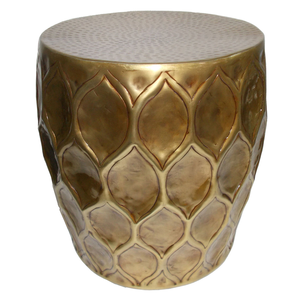 Table basse moderne pour salon, qualité supérieure, aluminium poli brillant martelé - Product Image 1