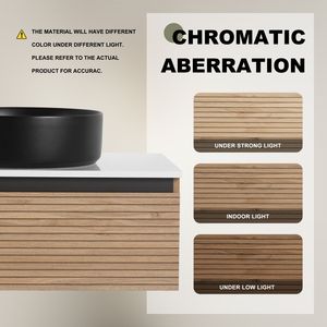 30-Inch Wall Mounted <b>Bathroom</b> <b>Vanity</b> with Black Art Ceramic Sink and 1 Soft Close Drawer KD Packing - Product Image 6