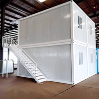 Maison conteneur préfabriquée ignifuge de 20 pieds en kit plat OEM ODM pour logement de personnel de bureau logistique en port conteneurisé