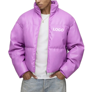Veste d'hiver chaude matelassée en duvet pour homme, à fermeture éclair, pour l'extérieur, vente en gros - Product Image 3
