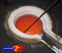 Nouveau prix compétitif, Creuset en carbure de silicium de 300 kg de capacité, Chauffé au gaz naturel, Convertisseur PLC, Roulement de moteur, Haute performance, ISO