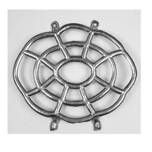 Oval Silver <b>Metal</b> Webbed Oval Grid <b>Trivet</b> Heat Resistant Hot Pot Holder Table Protector - Product Image 1