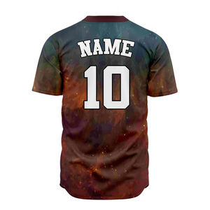 Nouveau design de maillot de baseball imprimé effet éclaboussures, logo personnalisé, style grunge, vêtements de baseball sublimés - Product Image 4