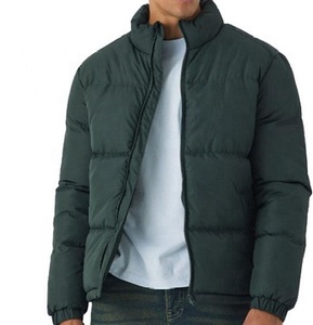 Veste matelassée décontractée pour homme, col montant, personnalisable OEM/ODM, épaisse, hiver, fermeture éclair, couleur unie, isolée et chaude - Product Image 1