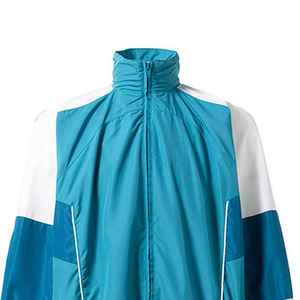 Men's Color Block <b>Windbreaker</b> Jacket Stand Collar Quick Dry Sporty Style 100% Polyester Spring Outerwear - Product Image 1