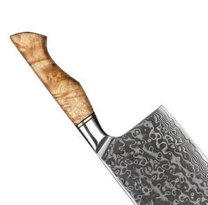 Couteau de cuisine professionnel en acier Damas de 12 pouces, fabriqué à la main, écologique, avec manche en bois de rose, par Steel Craft International - Product Image 3
