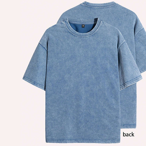 Camiseta de fitness de gran tamaño Vintage para hombre personalizada al por mayor 100% algodón de peso pesado suelta nueva colección para Primavera Verano - Product Image 1