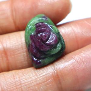 Cabujón de Zoisita Rubí Natural Tallado, Gema de Rubí Tallada a Mano, Piedra Suelta Lisa, Proveedor Mayorista para Joyería - Product Image 2