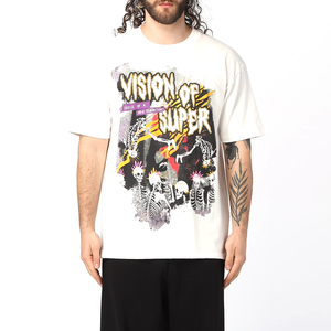 เสื้อยืดคอกลมพิมพ์ลายคุณภาพสูงสำหรับผู้ชาย สไตล์สตรีทแฟชั่น ใส่ได้ในฤดูร้อน ผลิตจากผ้าฝ้ายถัก 100% - Product Image 1