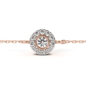 AMBER JEWELS T-929 Classic Brilliant Cut Diamond Chain Bracelet 18k <b>Solid</b> <b>Gold</b> Unisex Engagement Jewelry Bezel Setting IGI - Product Image 5