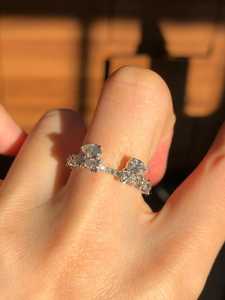 2CT Pear Cut Moissanite Luxury Dual Band Halo <b>Ring</b> Set Original 925 Silver Charm Gift For Partner Party Jewelry For Her - Product Image 4