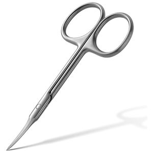 Ciseaux à cuticules professionnels en acier inoxydable pour manucure et pédicure, lame incurvée tranchante, outil de coupe des cuticules - Product Image 1