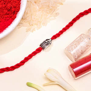 Rakhi Minimalista Unisex de Plata de Ley 925 Bañada en Rodio, Hecho a Mano, para Rakshabandhan, Producto al por Mayor - Product Image 5