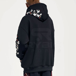Collection de sweats à capuche brodés pour hommes, style streetwear hip-hop, coupe ample, épais et confortable, design minimaliste moderne - Product Image 3