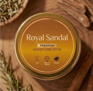 Cône d'encens Sellease Royal Sandal Dhoop en pot, parfums assortis, bâtonnets de bambou écologiques, encens indien toutes saisons - Product Image 3