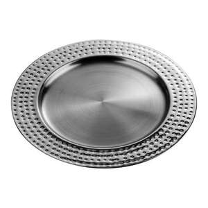 Round Gold Metal Charger Plate with Polished Dot Pattern for Party Table Setting - Product Image 3