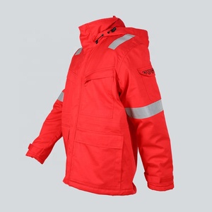 Chaqueta de Seguridad Reflectante de Alta Visibilidad Roja TriPro Sports, Impermeable, con Capucha, Ropa de Trabajo Industrial, Parka con Resistencia al Calor de 200°C - Product Image 4