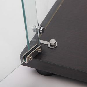 Vetrina Nera a Doppia Porta in Vetro con 5 Ripiani, Mobile Espositore per Soggiorno, Camera da Letto o Ufficio - Product Image 4