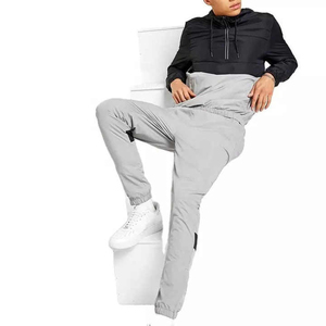 Custom Unisex Full <b>Zip</b> <b>Hooded</b> Tracksuit Set 2-Piece Tri-Color Pullover Windbreaker Jogger Pants Water-Resistant - Product Image 4