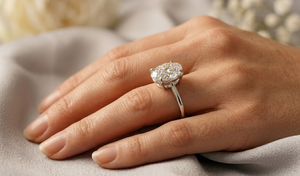 <b>Custom</b> Gold Jewelry Oval Cut Lab Grown Diamond 14K Gold Lab Grown Diamond Wedding <b>Ring</b> - Product Image 3
