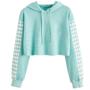 Conjunto de Sudadera Corta con Capucha para Mujer, para Entrenamiento de Invierno, con Estampado de Letras Personalizado, Forrada - Product Image 6