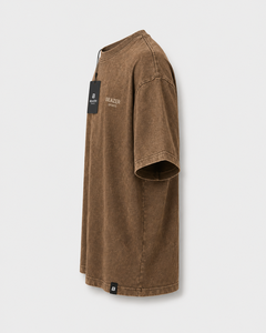 บริการ OEM เสื้อยืดสีดำถักทรงโอเวอร์ไซส์สำหรับผู้ชาย คุณภาพพรีเมียม สไตล์สตรีทแวร์ วินเทจ ทรงปกติ ล้างสีแบบแอซิดวอช จำหน่ายจำนวนมาก - Product Image 4