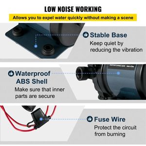 Pompa Acqua Marina Autoadescante 12V DC 7 GPM 60 PSI Max 10 FT di Sollevamento con Filtro Universale per Acqua Salata e Valvola EPDM, Pompa di Lavaggio - Product Image 5