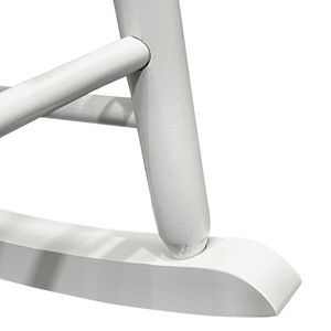 Sedia a Dondolo Bianca per Adulti, Ideale per Balconi e Verande, Seduta Confortevole per Spazi Esterni - Product Image 5