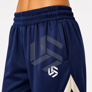 Women's Mid Waist Flat Front Wide Leg Solid Color Loose Fit Sporty Joggers Breathable Knitted Pants Spring Style - Product Image 6